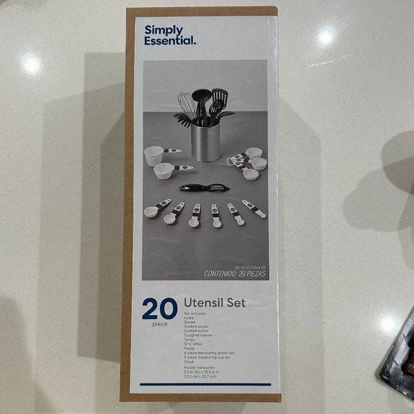 SIMPLY ESSENTIAL 20 Piece Utensil Set with Container - Picture 7 of 9